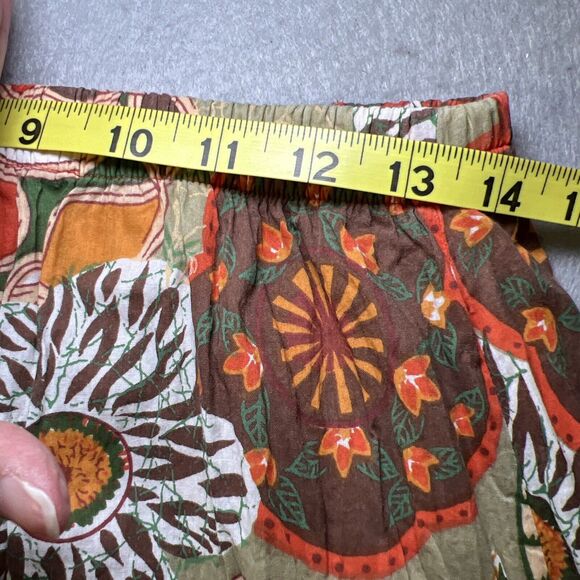 Coldwater Creek Tiered Maxi Skirt Womens Medium Patchwork Gypsy Cottagecore Boho - Picture 7 of 8